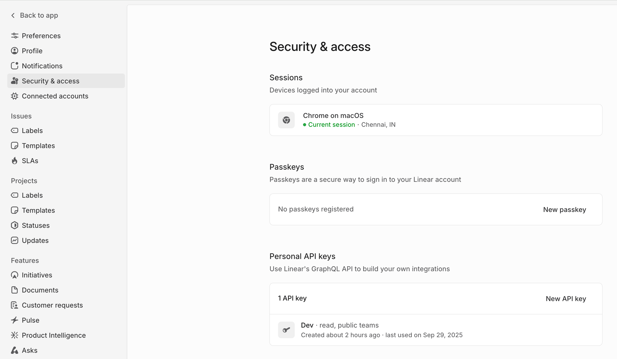 Linear Security &amp; access